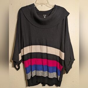 rafaela Women's Striped Sweater - Black, Pink, Blue Size Xl Pre-owned